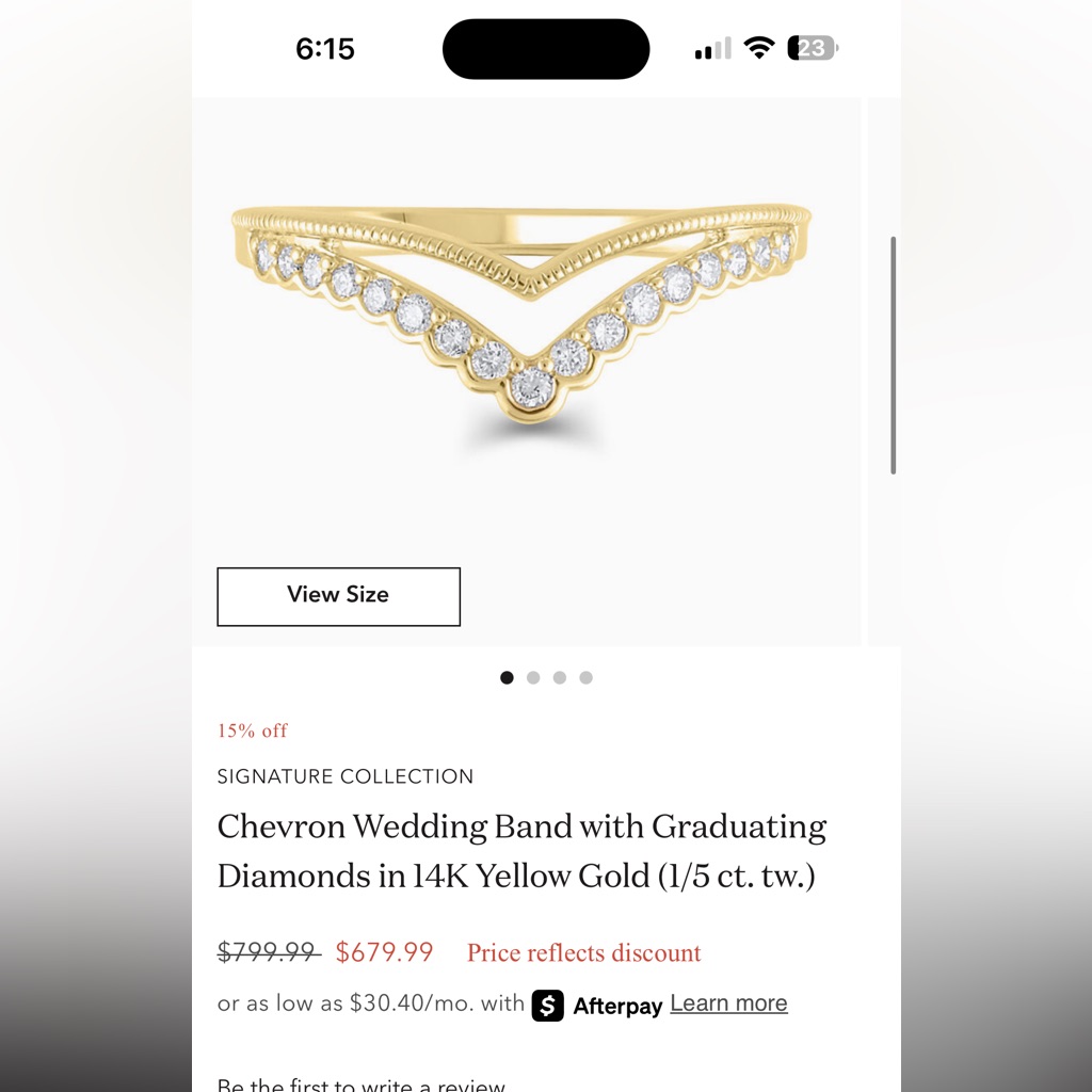 Helzberg Diamonds-Chevron Diamond Ring 545$